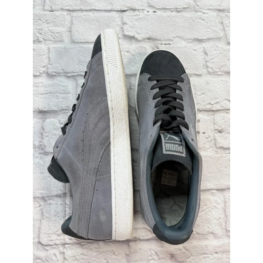 Puma Suede Classic Sneakers Mens 10.5 Grey‎ Excellent Low Top Suede 356568 54